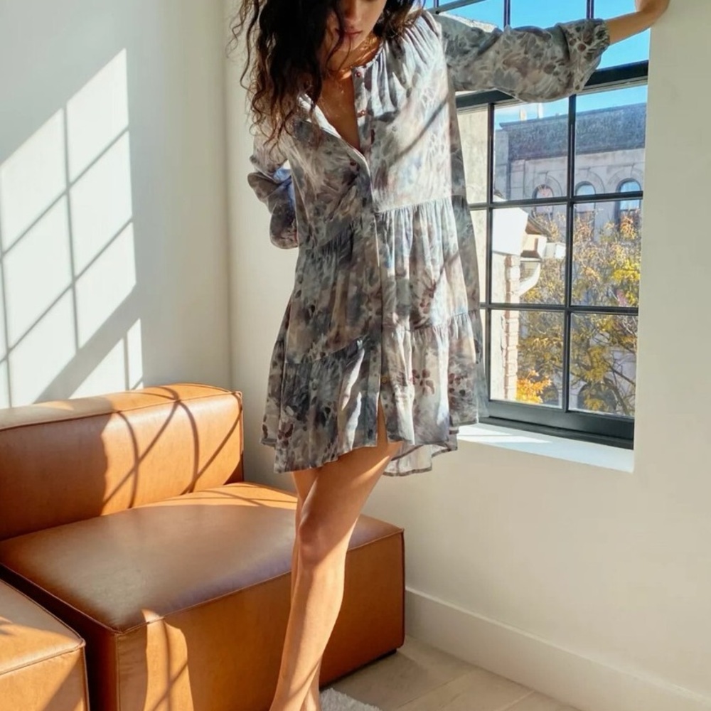 Aritzia Wilfred Barossa Mini Dress In Tannin/Foxfire Brown